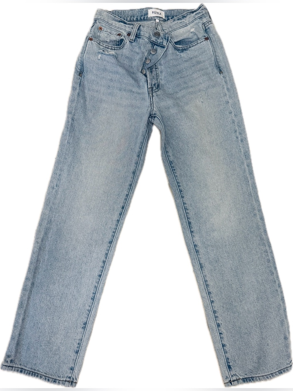pistola Light Wash High-Rise Button-Fly Jeans - Picture 2 of 4